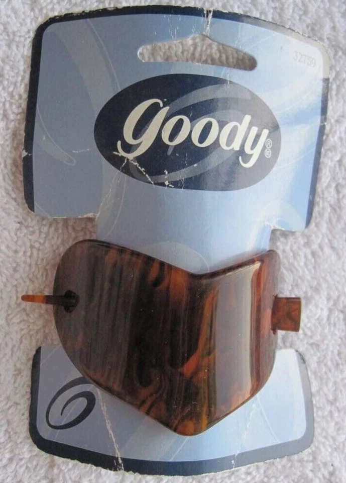 Corredor de pelo de plástico Goody 1999 con pasador Updo corazón abierto ovalado vintage Foto 1 de 1