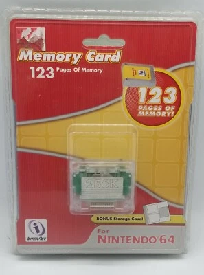 Performance Memory Card & Case for Nintendo 64 System N64 Console 123 Save Pages - Image 1 of 2