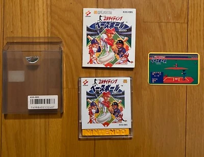 Exciting Baseball Nintendo Famicom Disk NES Japan Konami Card Yellow KDS-EBS A - Image 1 of 4