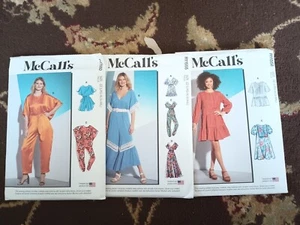 MCCALLS PATRONES Lote 3 Mamelucos Monos Túnica Vestidos TALLAS VARIADAS NUEVO SIN CORTAR - Imagen 1 de 9