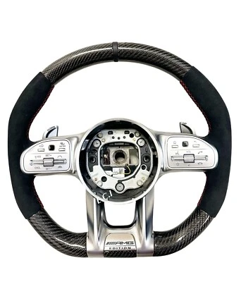 OEM 19~24 MERCEDES AMG G63 C63 E63 GT S63 CLS63 GLE VOLANTE FIBRA CARBONO Foto 1 de 4