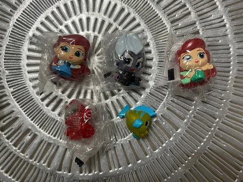 Doorables Series 6 lot set of 5 Little Mermaid Ariel Flounder Sebastian Ursula Cover
