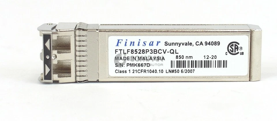 FTLF8528P3BCV-QL FINISAR QLOGIC 8GB FC SFP+ 850NM 150M TRANSCEIVER MODULE - Image 1 of 1