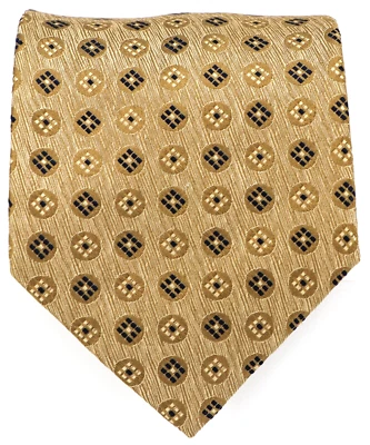 Corbata para hombre Valerio Garati 110 % seda jacquard hecha a mano dorada geométrica 60 x 4 Foto 1 de 3