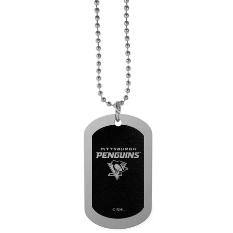 Pittsburgh Penguins NHL metal chrome dog tag necklace Cover
