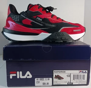 Fila Rapidride Red Leather Lifestyle Shoes Mens Size 10 1RM02166-602 - Picture 1 of 8