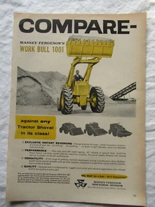 "Massey Ferguson MF 1001 1959 cargador de toro de trabajo 11X8" - Imagen 1 de 1