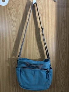 Bolso de día con honda de viaje de lona multi bolsillo azul azulado Duluth Trading Company - Imagen 1 de 5