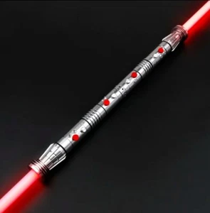 Star Wars Darth Maul Double-Bladed Metal RGB Lightsaber Full Saber For Dueling  - Picture 1 of 7