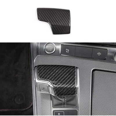 For Audi A6 C8 A7 Q7 Real Carbon Fiber Gear Shifter Knob Cover Trims 2019-2022 - Image 1 of 4