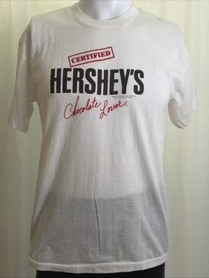Винтажная сертифицированная футболка 80-х Hersheys любитель шоколада одинарный шов размер L РЕДКАЯ - Изображение 1 из 4