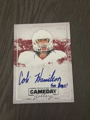 2013 Press Pass Gameday Gallery Silver /16 #GG-CH COBI HAMILTON Rookie Auto RC - Image 1 of 4