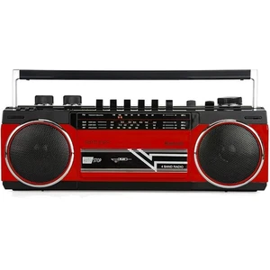 Vintage-inspirierter Bluetooth Kassettenspieler mit USB/SD - rotes tragbares Design - Bild 1 von 10