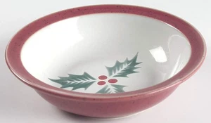 Denby-Langley Harlequin Holly Red Soup Cereal Bowl 2269845 - Picture 1 of 1