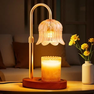 Candle Warmer Lamp Electric Wax Melt Burners Plug In Candle Heaters Timer 2 Bulb - Picture 1 of 8