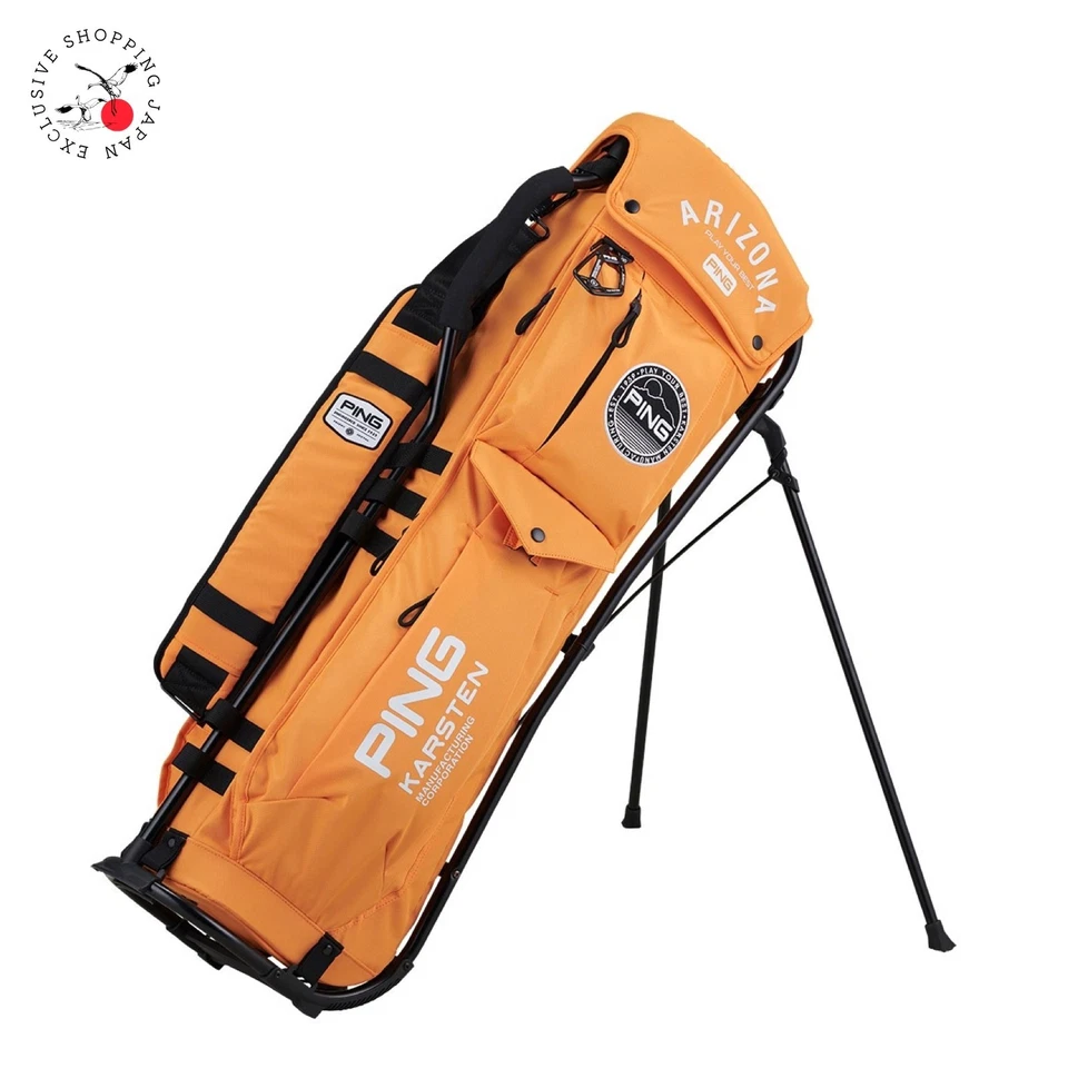 PING Golf Pipe Frame Carry Stand Bag 9 in 4-Way Divider Lightweight Orange 2025 - Image 1 of 4
