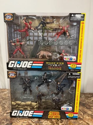 2007 GI Joe 25th Anni. Snake Eyes vs Red Ninja Cobra Night Watch Battle NIB - Image 1 of 4