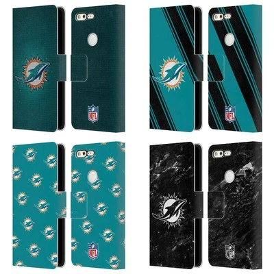 OFFICIAL NFL MIAMI DOLPHINS ARTWORK LEATHER BOOK CASE FOR GOOGLE PHONES - Image 1 of 4