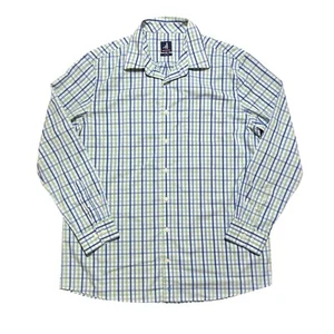 Johnnie O Prep Formance Shirt Mens XL Blue Gingham Plaid Bamboo Button Academia - Picture 1 of 10