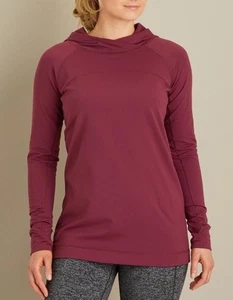 duluth trading maglione donna caldo NoGA felpa con cappuccio bordeaux piccolo oversize  - Foto 1 di 3