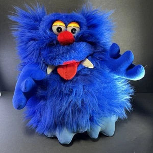 RARE 1987 Vintage Dak Yangjee Furbles Blue Plush Monster 15" Hand Puppet - Picture 1 of 10