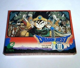 NES Used Famicom Software With Box Theory Dragon Quest Iii JPN Vintage Limited E
