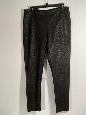 Alexander Jordan Black Aztec Print Tummy Control Mid Rise Leggings Size L Foto 1 de 4