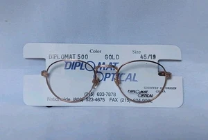 Montatura per occhiali da vista Diplomat Optical 500 oro 45□19-130 - Foto 1 di 5