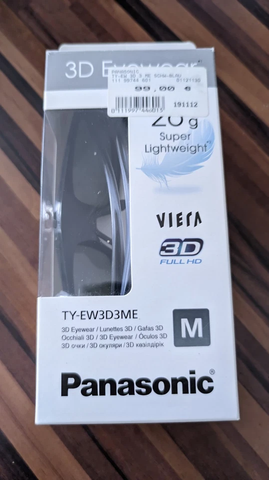 Panasonic TY-EW3D3ME Shutterbrille 3D Brille Beamer Projektor PT-AT5000/AT6000/E - Bild 1 von 3