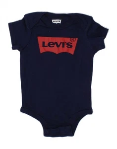Body gráfico LEVI'S bebé niño 6-9 meses azul marino algodón MB07 - Imagen 1 de 3