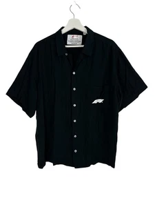 Formula 1 Pacsun F1 Shirt Black Short Sleeve Button Down Size Large 100% Viscose - Picture 1 of 4