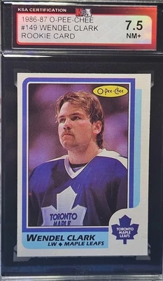 86-87 O-Pee-Chee Wendel Clark Rookie KSA 7.5  🚨🚨🚨 Toronto Maple Leafs  - Image 1 of 3