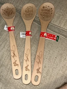 3 Dolly Parton Wood Spoons From Dg For Christmas  - Picture 1 of 1