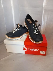 Rieker Antistress Trainers With Zip Detail - Blue - Size 6.5 - Brand NEW In Box - Picture 1 of 13