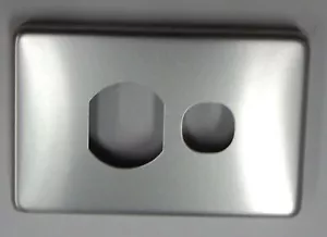 CLIPSAL C2000 BRUSH ALUMINIUM MATT COVER PLATE SINGLE P/POINT CLIC2015CBA - Picture 1 of 1