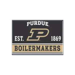 TWO (2) PURDUE BOILERMAKERS, 2.5" X 3.5" METAL MAGNETS FROM WINCRAFT - Picture 1 of 2