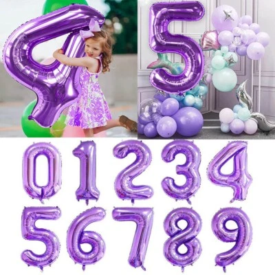 Purple Number Foil Balloon Jumbo size - image 1 of 3