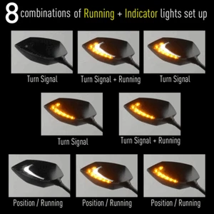 Lucifer LED Mirrors driving + hazard light 10mm x 1.5 for BMW R1200R after 2014 - Picture 1 of 11