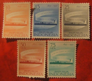 Indonesia 1957. Telegraph System Centenary . MUH. - Picture 1 of 1