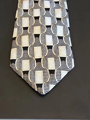 CORBATA HOMBRE DOMINIO DISEÑO GEOMÉTRICO 100% SEDA IMPORTADA  Foto 1 de 4