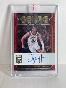 2022-23 Panini Donruss Elite TYRESE HALLIBURTON GenreGraphs Red auto /49 ON CARD - Picture 1 of 2