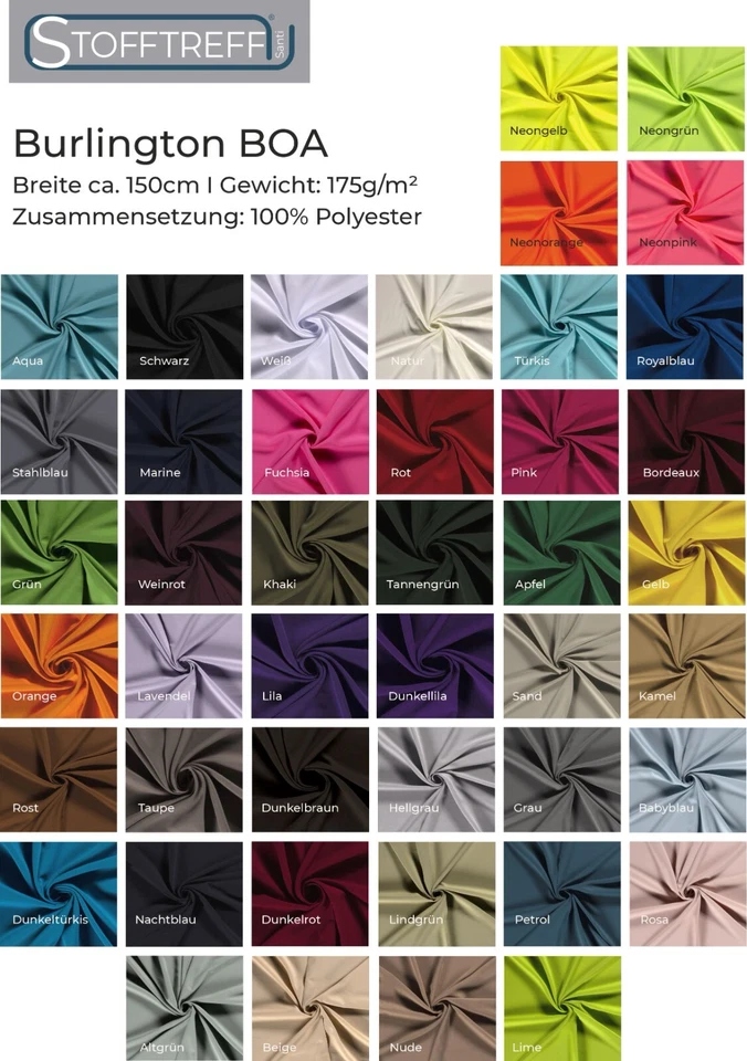 NOOTEBOOM 1 Meter Burlington BOA -Polyester -Bi-Stretch -Power-Stretch -Allroundstoff