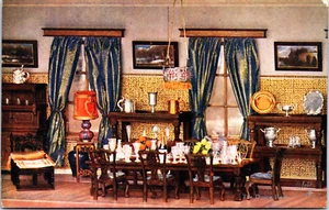 UK Ireland Titania's Palace The Dining Room Vintage Postcard B174 - Imagen 1 de 2