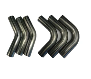 Kit of 6, 3.5"Inch Mandrel Bends Exhaust Pipe Mild Steel 3 X 45 & 3 X 90 Deg - Picture 1 of 3