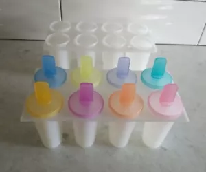Vintage Popsicle Makers Ice Pops Set of 8 w/ 1 Extra Mould Pastel Colors EUC - Picture 1 of 10