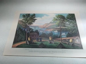 "Ein Zuhause auf dem Land" Der Reisende Currier & Ives Kalender Rahmen Drucke - Bild 1 von 2