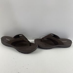 Merrell SANDSPUR 2 Brown Leather Flip Flop Sandals Men’s Size 14