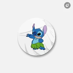 Lilo & Stitch Cartoon Hawaii | 4'' X 4'' Round Decorative Magnet - Picture 1 of 2