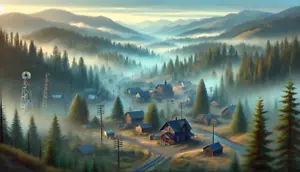 Backdrop Scenery Layout - High Gloss Poster 2' by 4' - Train, Decorative, More! - Picture 1 of 2