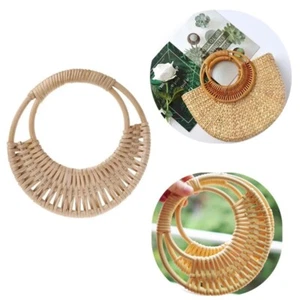 Holz Rattan Handtasche Griff Handgefertigt Glatt Haltbar für DIY Machen Ersatz - Bild 1 von 24